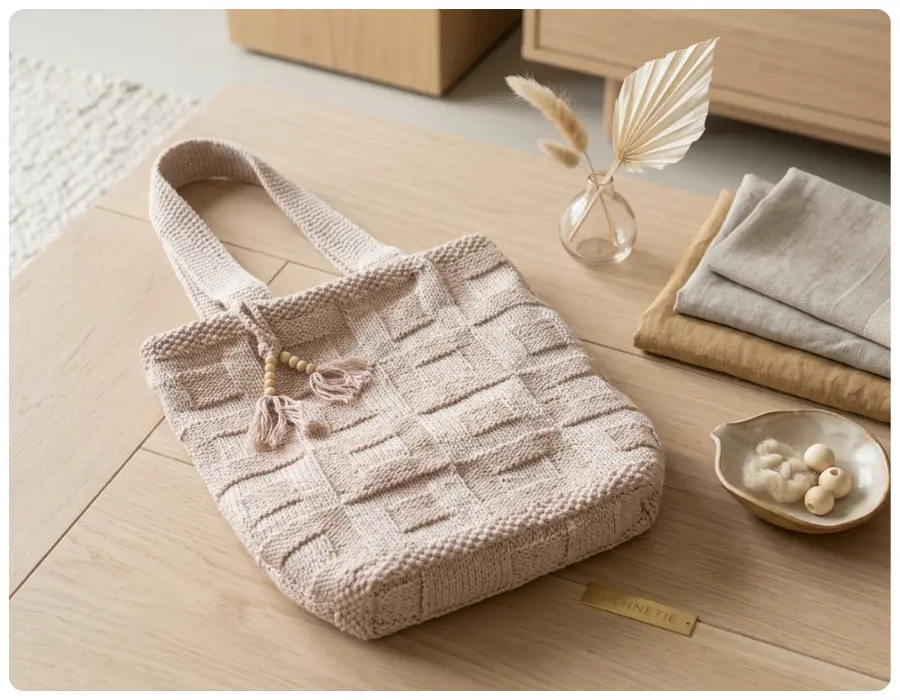 Exclusieve gebreide tas